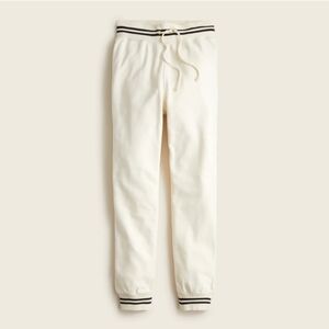 J. Crew University Black High Rise Varsity Striped Terry Jogger Sweatpants